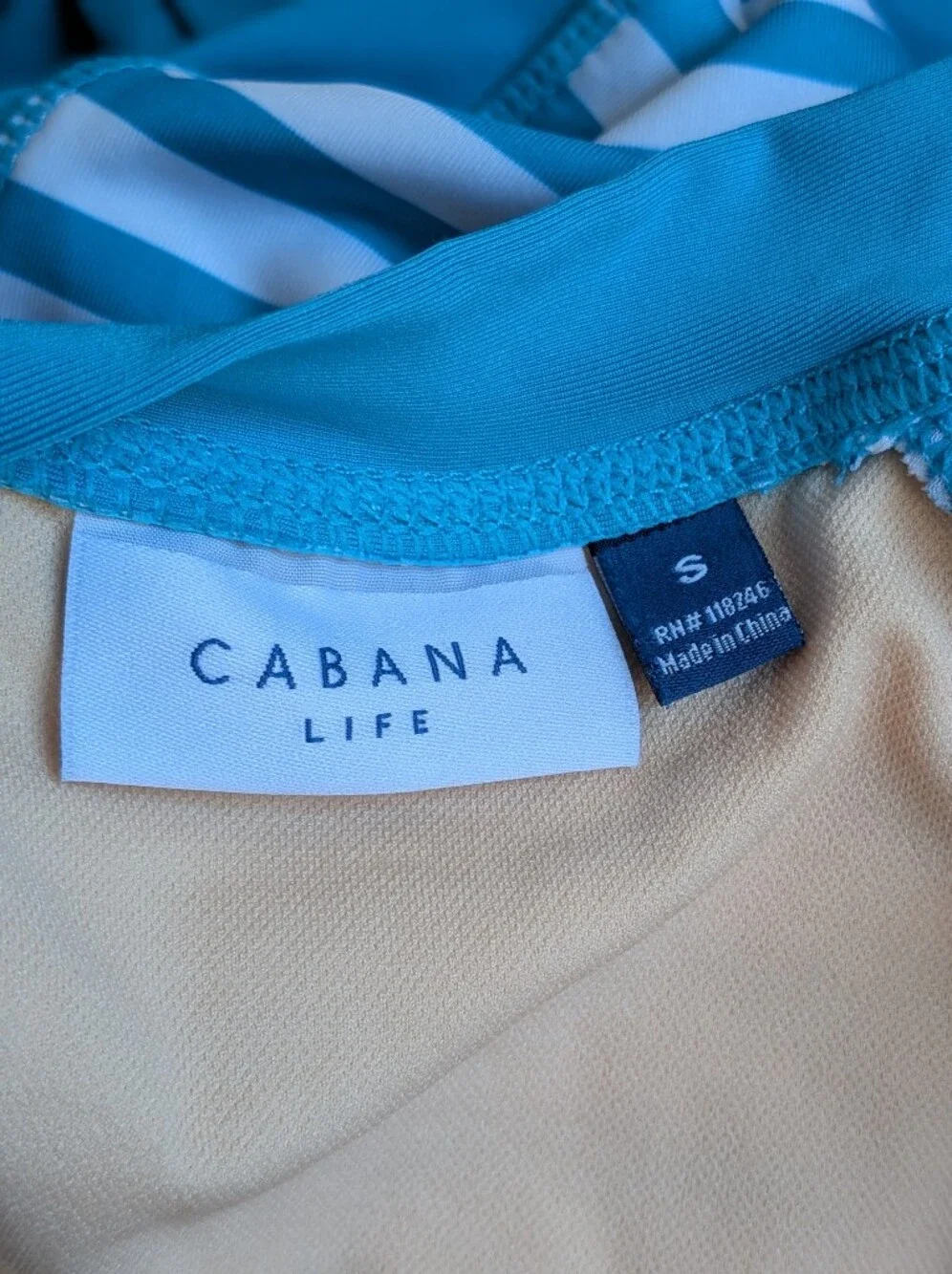 Cabana Life Striped Rashguard Paddleboard Unisuit Blue/White - Size S